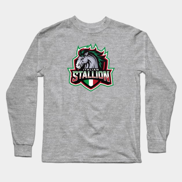 Italian Stallion Long Sleeve T-Shirt by JP